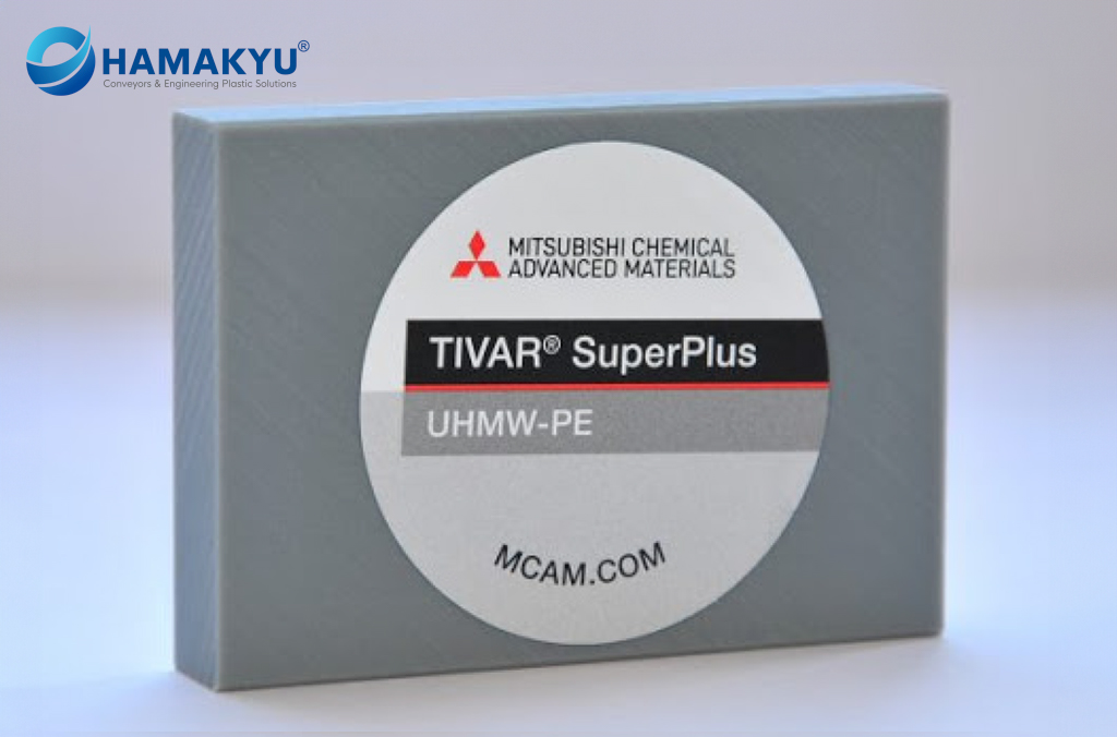 TIVAR® SuperPlus UHMW-PE Grey Plate, Size:15x1010x2020mm, Origin: MCAM/Germany